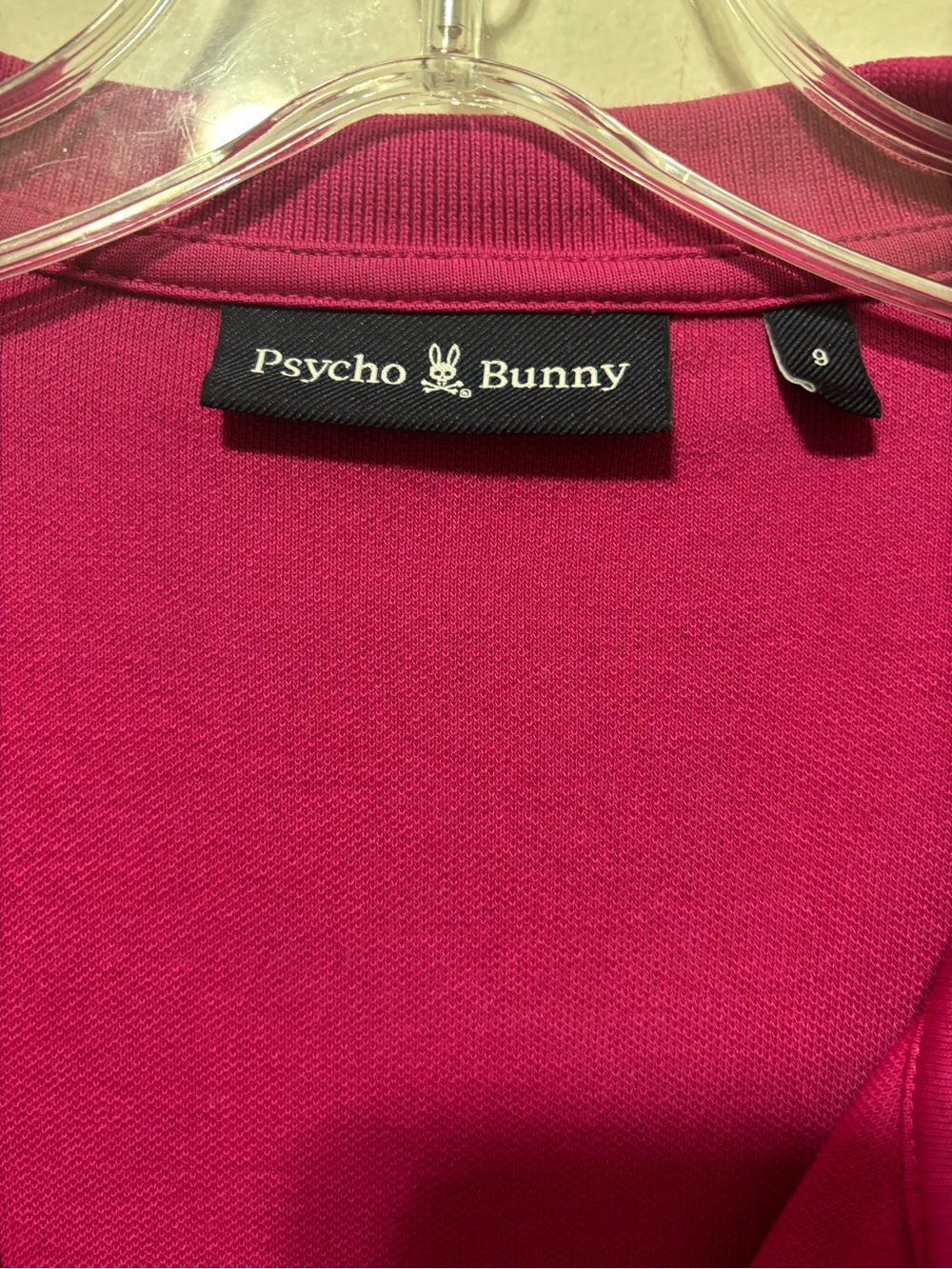 Psycho Bunny Men’s Size 9 Magenta Pima Cotton Polo Shirt Embroidered Logo - Picture 7 of 9